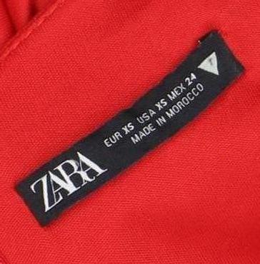 Zara Women's Red Bodysuit Slim Fit Long Sleeve