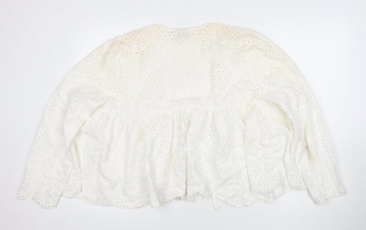 ASOS Women's White Long Sleeve Blouse Size 14
