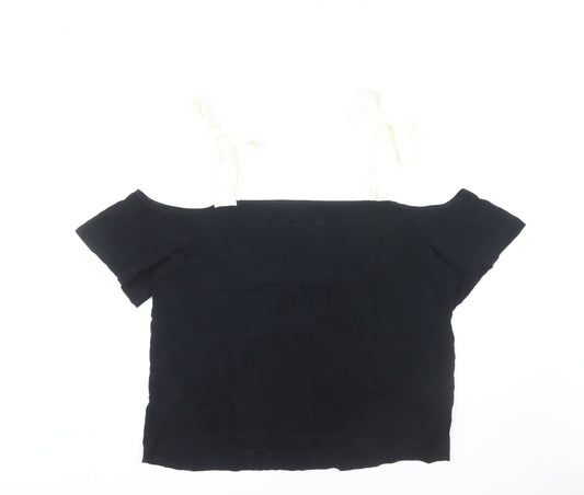 Womens UK Size 16 Mint Velvet Black Camisole Blouse