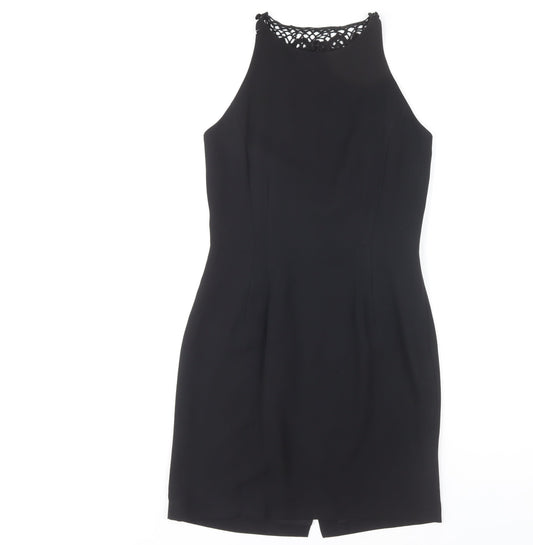 Additional front view of Principles Women Black Sheath Dress, size 12, Party Cocktial