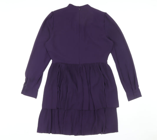 Warehouse Women's Purple Long Sleeve Dress UK Size 12