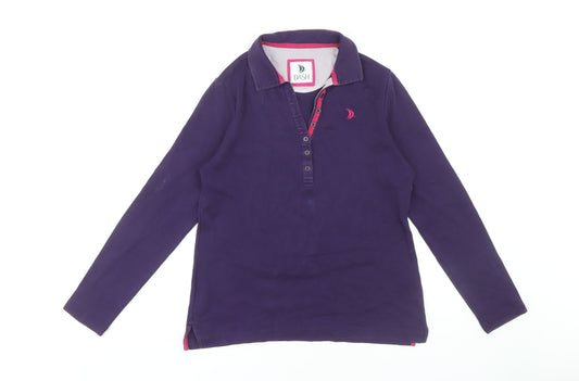 Womens UK Size 12 DASH Purple Basic Polo