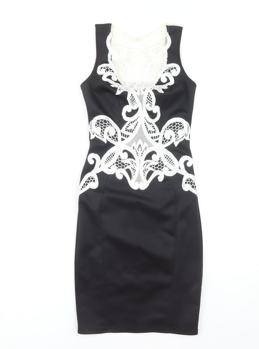 Lipsy London Women's Black Bodycon Dress Size 6