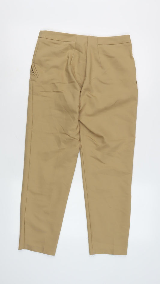 Topshop Women's Brown Straight Trousers Size 10