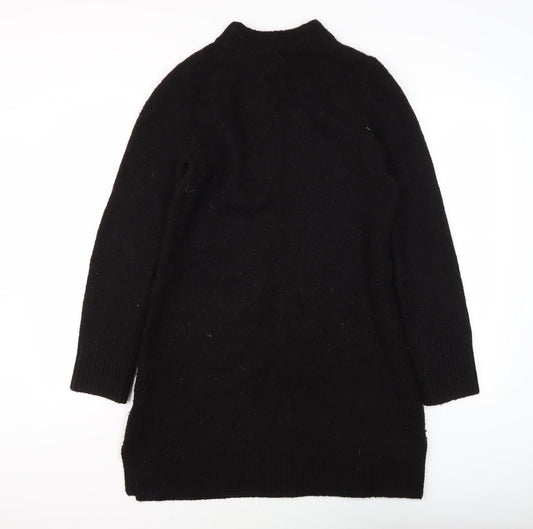 Additional front view of French Connection Black Wool Jumper Dress XS Women