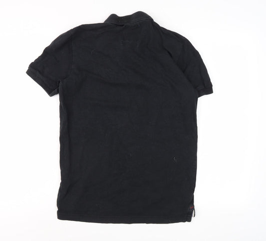 Kangol Men's Black Polo Shirt, Size S, Casual Style