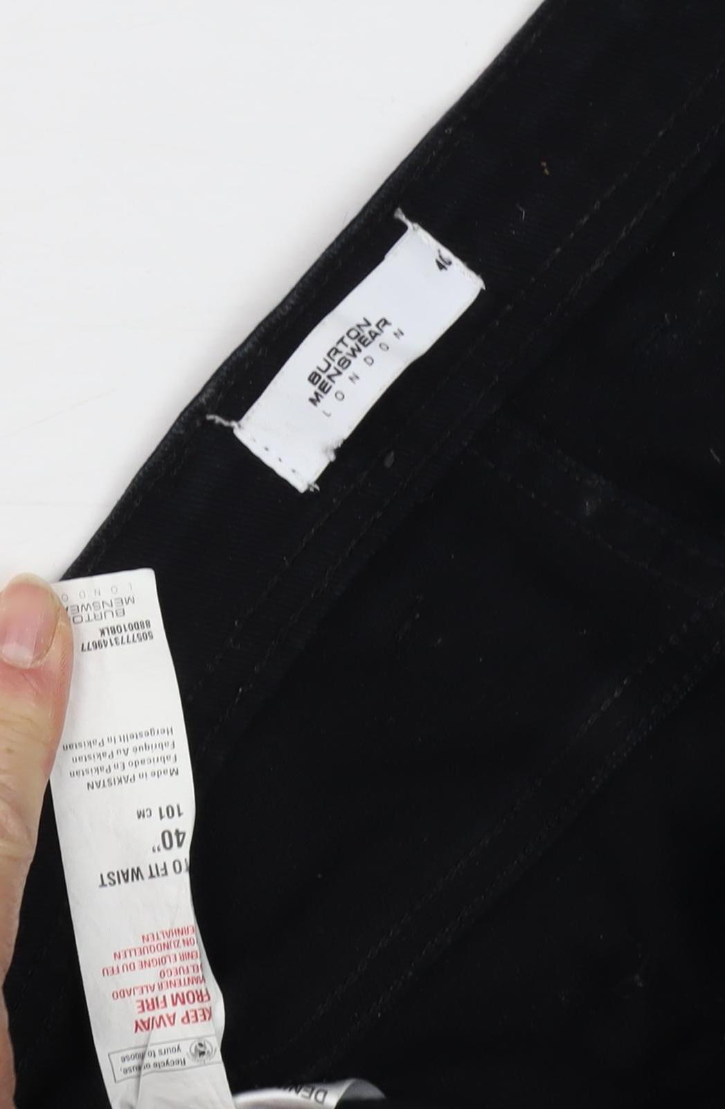 Burton Menswear London Black Denim Men's Shorts Size 40