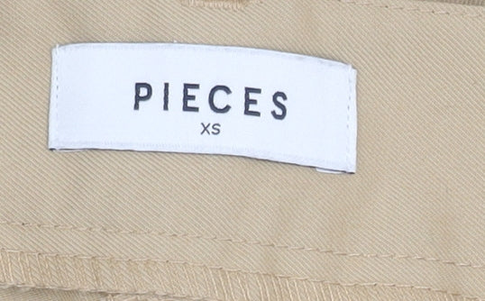 Womens UK Size XS Pieces Beige Trousers