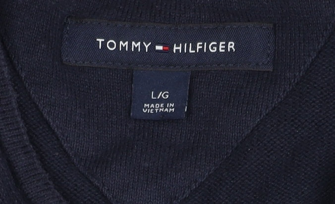 Tommy Hilfiger Men's Blue Full Zip Jumper L