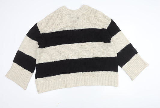 ASOS DESIGN Women's Multicoloured Striped Pullover Jumper M