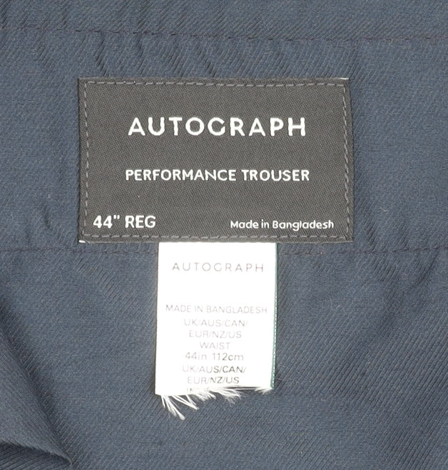 Autograph Men's Black Regular Trousers Size 44