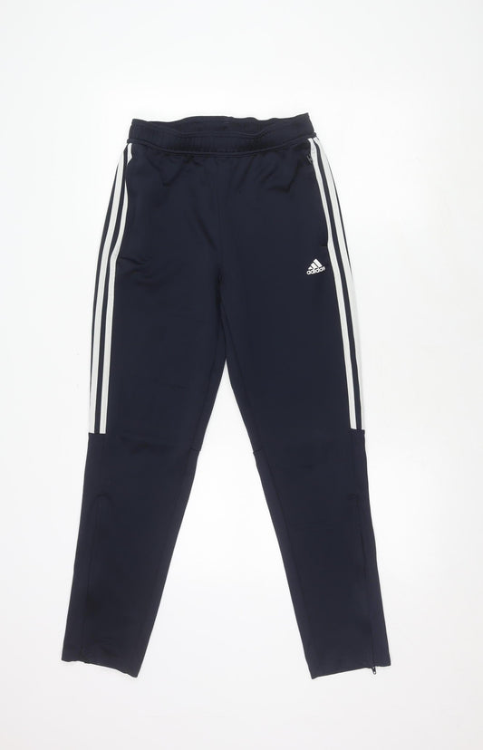 Additional front view of Adidas boys’ blue track pants 13-14 years, l, running sports