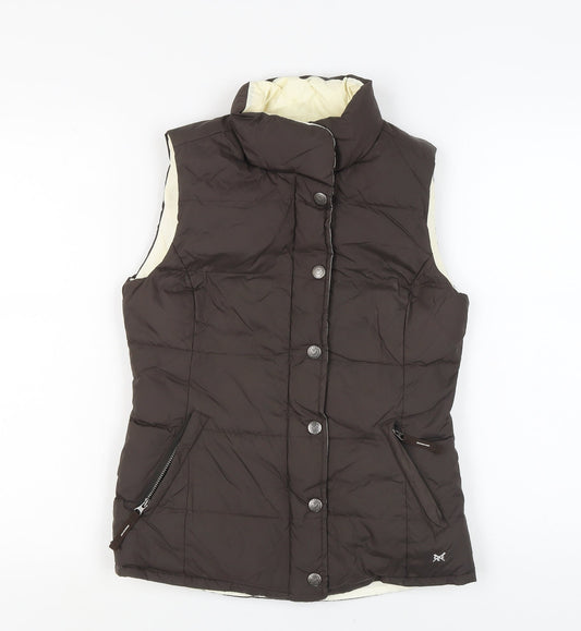 Additional front view of Crew Clothing Brown Puffer Waistcoat, size 6