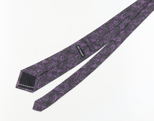 Marks and Spencer Purple Floral Silk Men's Tie
