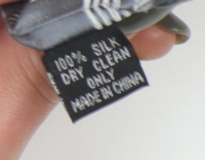 Van Heusen Men's Grey Purple Plaid Silk Designer Tie