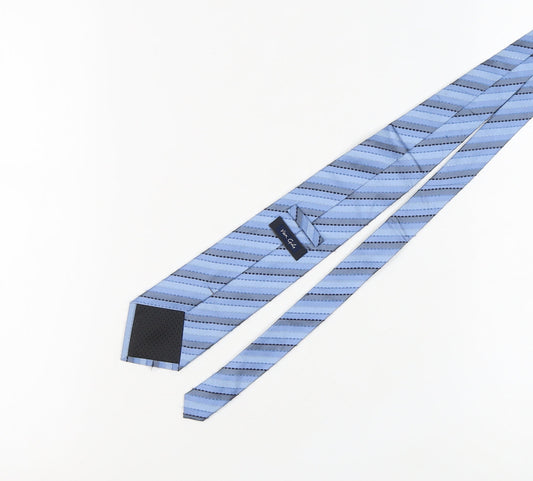 Van Gils Men's Blue Silk Striped Designer Tie