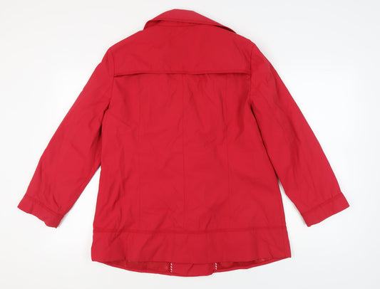 Womens UK Size 16 Debenhams Red Pea Coat