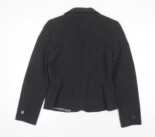 Dunnes Stores Black Pinstripe Suit Jacket Women Size 10