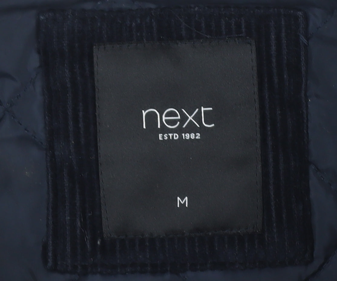 Mens UK Size M NEXT Blue Quilted Coat