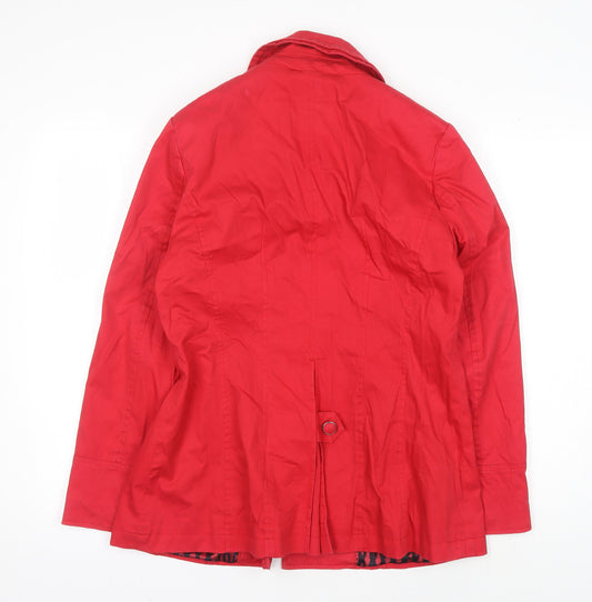 Marks & Spencer Red Cotton Women's Jacket Size 12