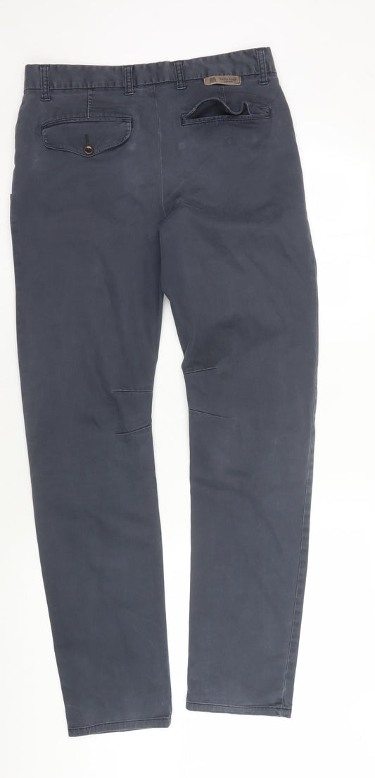 Zara Men's Blue Chino Trousers, Size 38