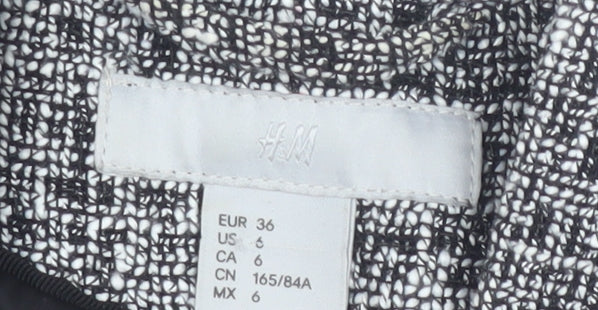 H&M Women's Grey Bouclé Blazer, Size 8, Lined, Excellent