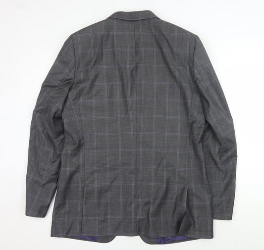 Mens UK Size 42 Ted Baker Regular Grey Suit Jacket