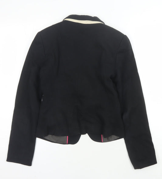 Bershka Women's Black Blazer, M, Regular Fit, Lined