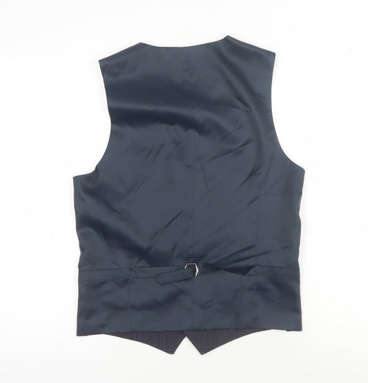 Mens UK Size 36 Marks and Spencer Regular Blue Suit Waistcoat