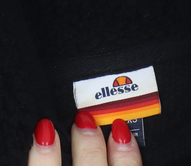 Ellesse Black Hooded Pullover Women's XS Hoodie
