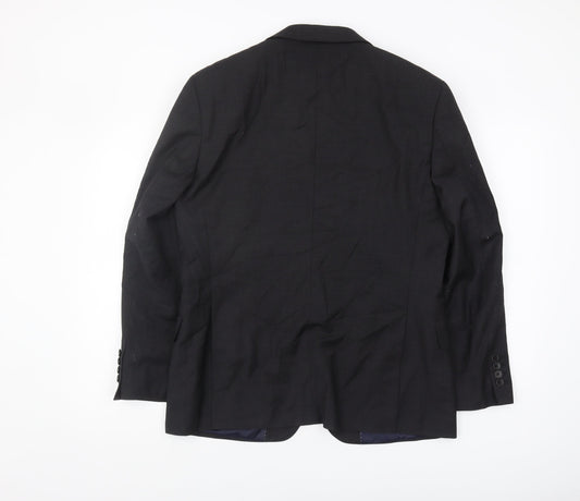 Austin Reed Men's Black Wool Blazer 40S