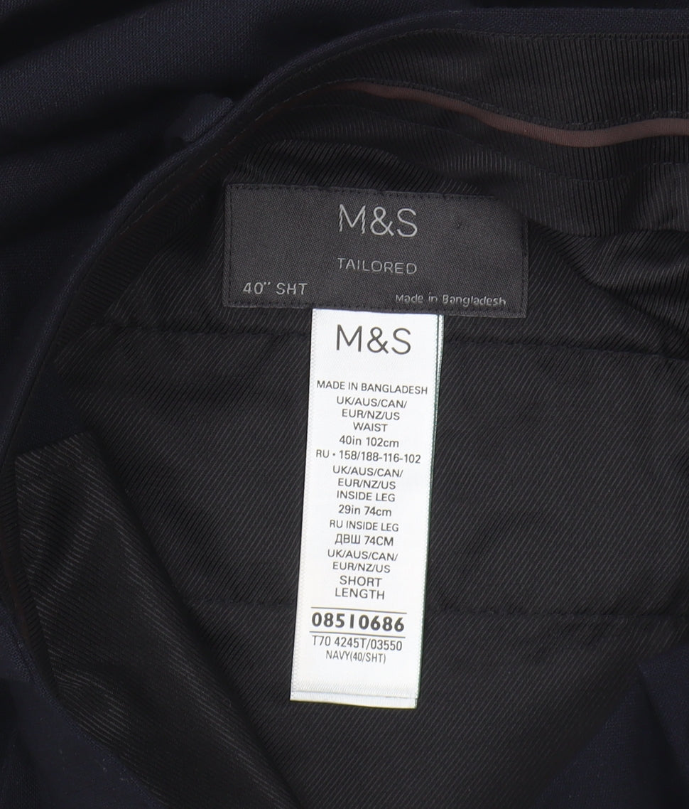 M&S Men's Black Dress Pants Size 40