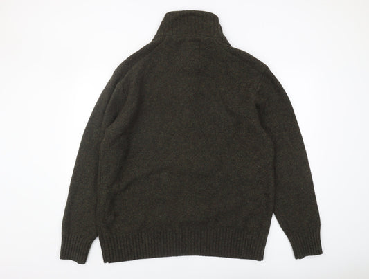 Next Men’s Green Wool Blend Henley Jumper 2XL