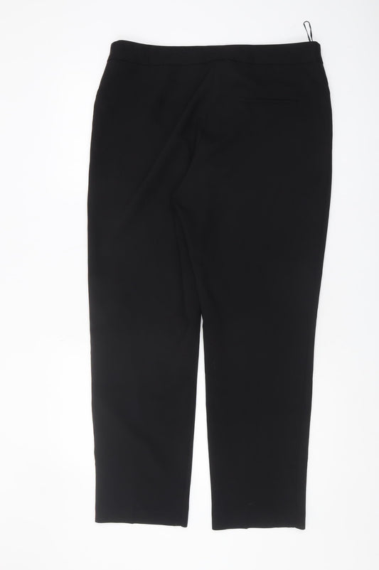 Womens UK Size 14 Regular Et Vous Regular Fit Black Trousers