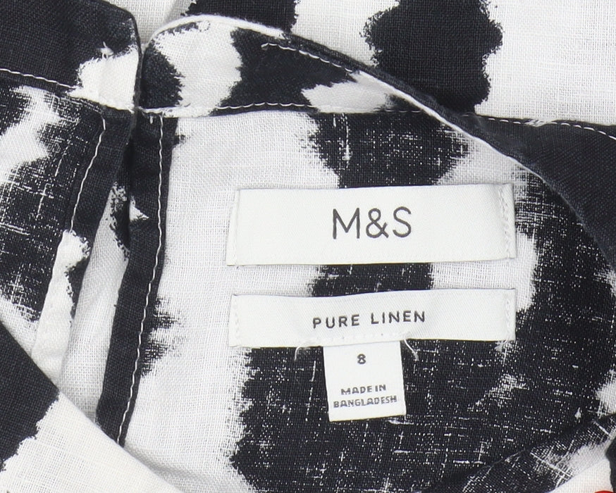 Womens UK Size 8 Marks and Spencer Black Blouse