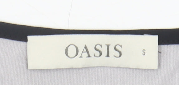 Womens UK Size S Oasis Multicoloured Basic T-Shirt