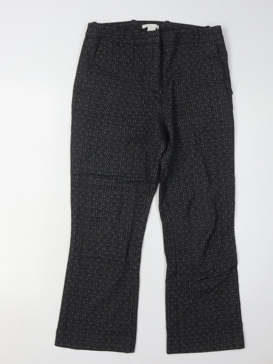 Womens UK Size 10 H&M Regular Fit Casual Workwear Black Trousers