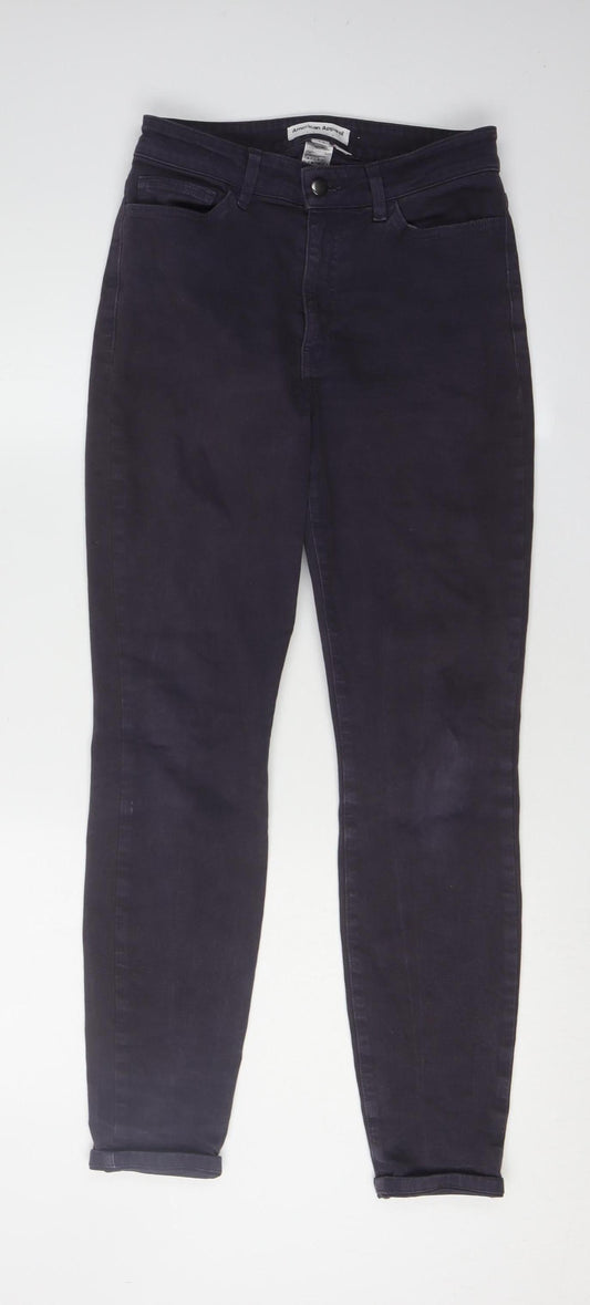 Womens UK Size 11 American Apparel Slim Fit Skinny Black Jeans