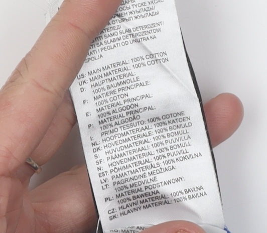 Adidas Men's Blue Crew Neck T-Shirt, Size M