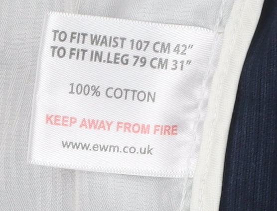 James Pringle Men's Blue Corduroy Trousers 42W 31L