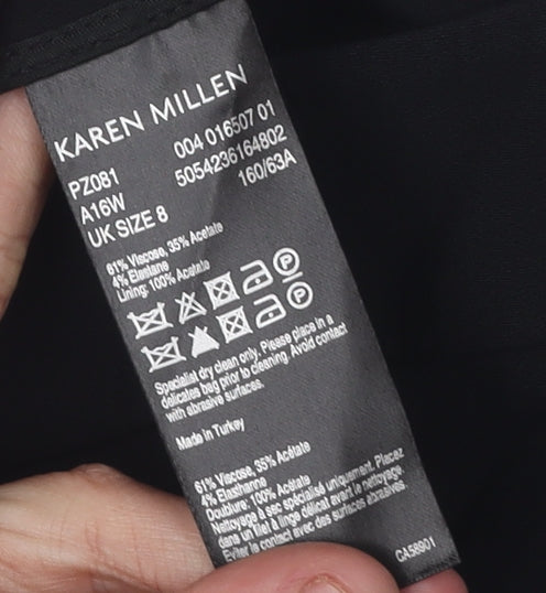 Karen Millen Women's Black Slim Trousers Size 8