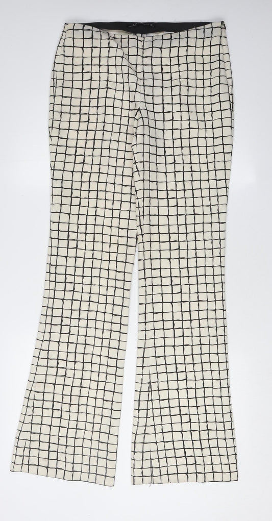 Womens UK Size M Zara Ivory Trousers