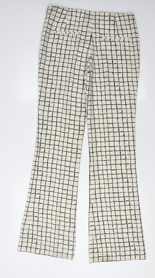 Womens UK Size M Zara Ivory Trousers