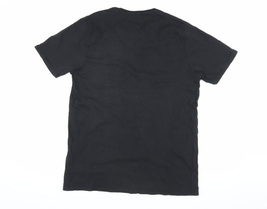 Tokyo Laundry Men's Black Cotton T-Shirt L