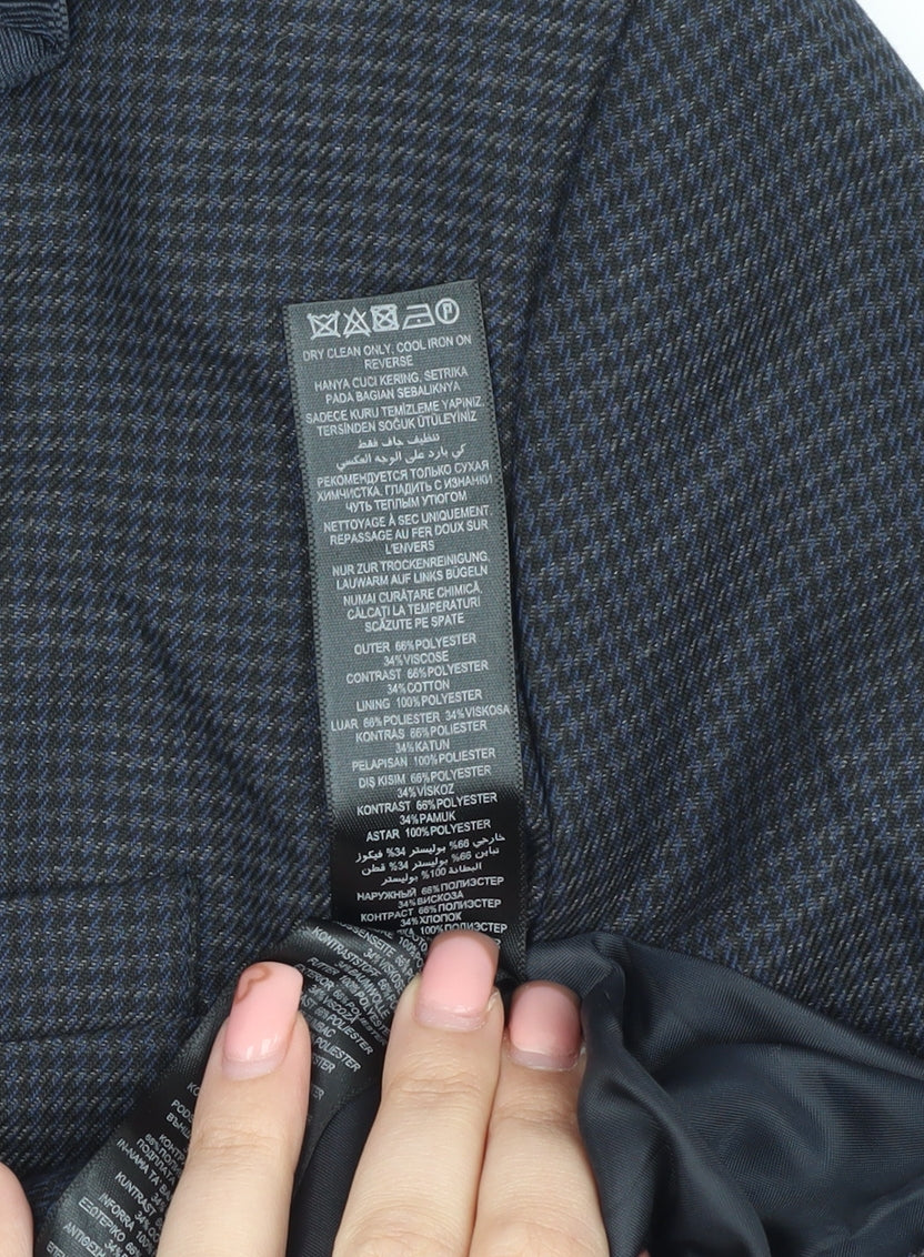 Jasper Conran Women's Blue Blazer Size 10 Houndstooth