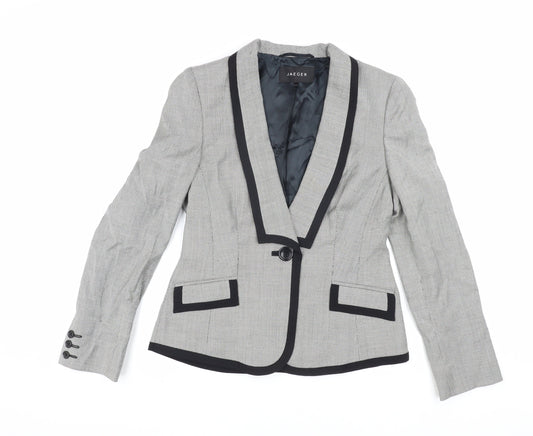 Womens UK Size M Jaeger Regular Grey Blazer