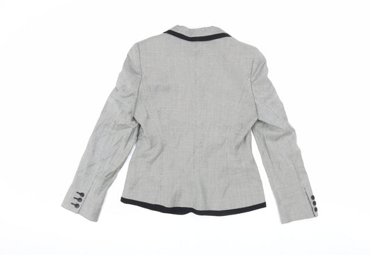 Jaeger Women’s Grey Blazer UK 10 Herringbone Lined