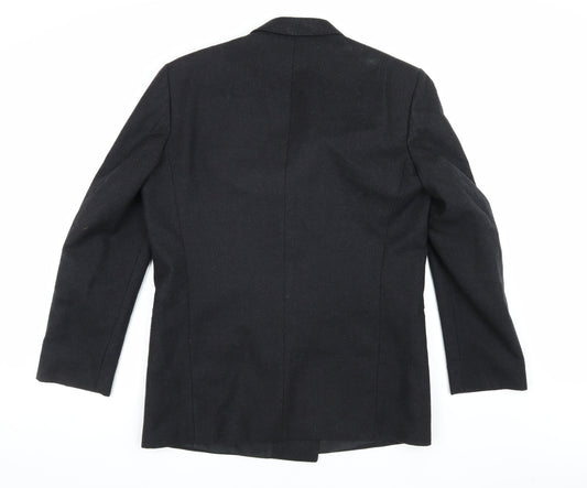 Anthony Loretto Men's Black Double-Breasted Blazer, 40R