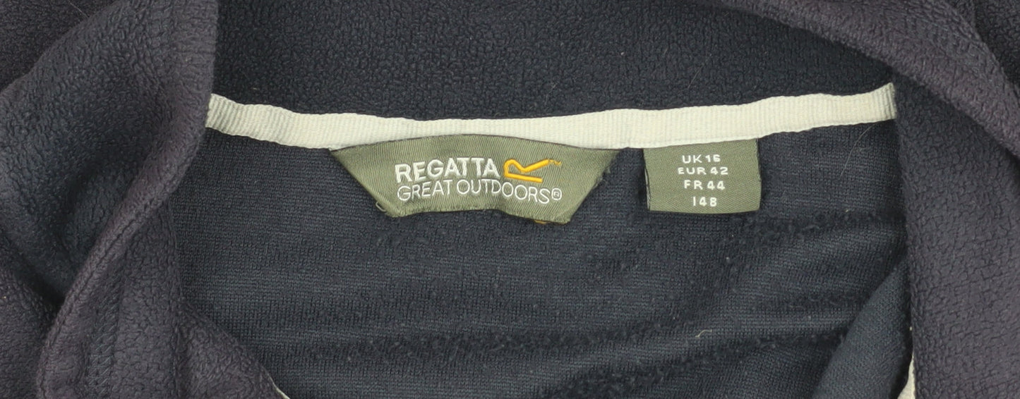 Regatta Women's Blue Fleece Sweatshirt Size 16