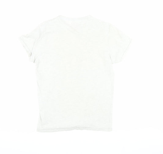 Jack & Jones Men's Grey Graphic Print T-Shirt Medium